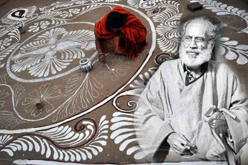 How did the Folk Art of Alpona come to Bengal?
