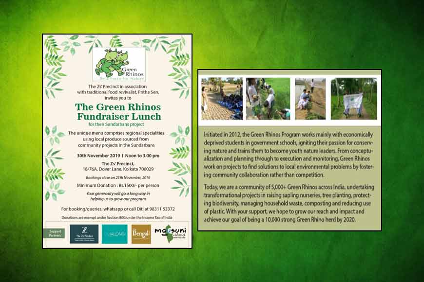 Join the Green Rhinos Fundraiser Lunch at Z&rsquo;s Precinct tomorrow
