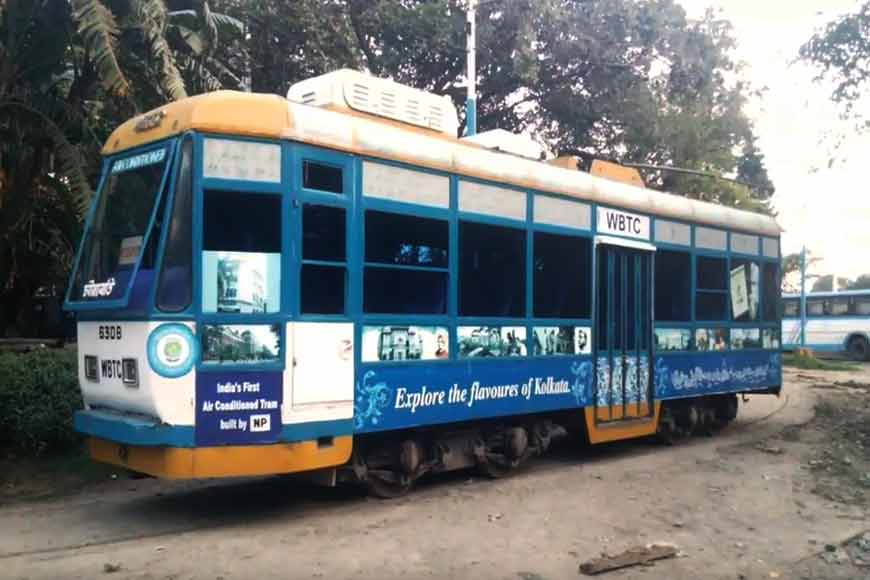Century old Kolkata tram gets a single car chic look this Christmas
