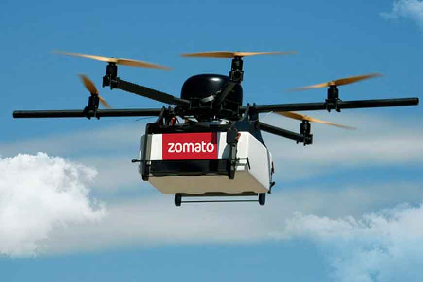 Imagine your Zomato food coming through drones!
